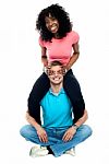 Playful Couple Having Fun Stock Photo