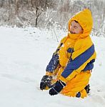 Playing In The Snow Stock Photo