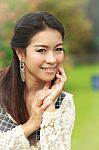 Portrait Beautiful Asian Girl Stock Photo