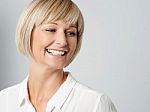 Portrait Of A Smiling Lady Stock Photo