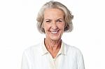 Portrait Of A Smiling Senior Woman Stock Photo