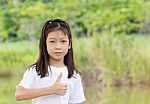 Portrait Of Asian Young Girl Stock Photo