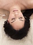 Portrait Of Beautiful Woman While Spa Treatment Stock Photo