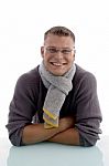 Portrait Of Handsome Young Man With Eyewear Stock Photo