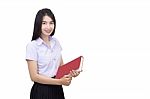 Portrait Of  Student University Uniform Stock Photo