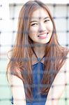 Portrait Of Thai Adult Beautiful Girl Relax And Smile Stock Photo