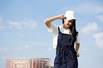 Portrait Of Thai Teen Beautiful Girl Happy And Relax Stock Photo