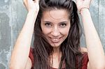 Portrait Of Young Girl Stock Photo