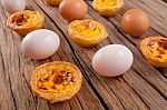 Portuguese Egg Tart Stock Photo