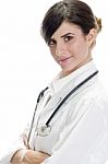 Posing Lady Doctor Stock Photo