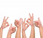 Positive Hand Sign Stock Photo