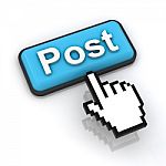 Post Button Stock Photo