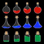 Potion Bottle Design Stock Photo