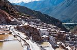 Pre Inca Traditional Salt Mine Stock Photo