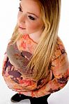 Pregnant Woman Standing Stock Photo