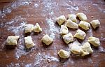 Preparing Gnocchi Stock Photo