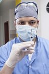 Prepparing Anaesthesia Stock Photo