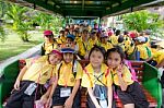 Primary Students Visit The Zoo, In The Jul 27, 2016. Bangkok Thailand Stock Photo