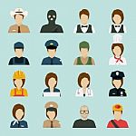 Profession Icon Set Stock Photo