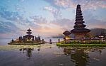 Pura Ulun Danu Bratan Temple Stock Photo