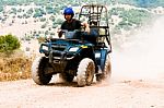 Quad Bike Racer Stock Photo