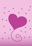 Questions  Hearts Pink Stock Photo