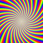 Rainbow Twist Illusion Abstract Background Stock Photo