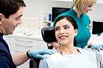 Ready To Start The Dental Examine Stock Photo