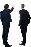 Rear-view Image Of Two Businessmen Stock Photo