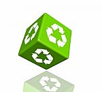 Recycle Logo Concept Dice Stock Photo