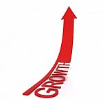 Red Arrow With Growth Stock Photo