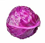 Red Cabbage Isolated On The White Background Stock Photo