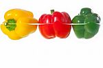 Red, Yellow And Green Pepper Stock Photo