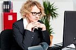 Relaxed Beautiful Corporate Woman Stock Photo