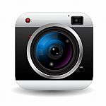 Retro Camera Icon Stock Photo