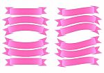 Ribbon Banner Pink Stock Photo