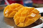 Ripe Mangoes Slices Stock Photo