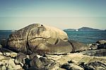 Rock And Sea Beach Stock Photo