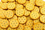 Round Crackers Stock Photo