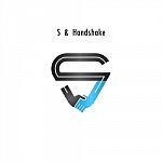 S- Letter Icon Abstract Logo Design  Template.b Stock Photo