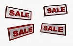 Sale 3D Signs Stock Photo