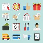 Sales - Marketing Icons Stock Photo