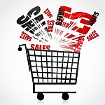 Sales Trolley Stock Photo