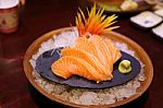 Salmon Sashimi Stock Photo