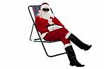 Santa Wearing Shades And Striking Stylish Pose Stock Photo