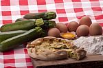 Savory Pie With Zucchini Stock Photo