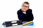 School Boy Wearing Eyeglass Stock Photo