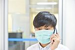 Scientist With Equipment And Science Experiments Stock Photo