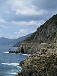 Sea View And Cliffs In Riomaggiore N Stock Photo