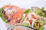 Seafood Salad Of Thai Style Stock Photo